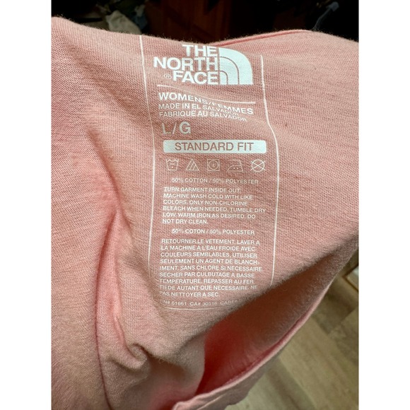 The North Face Pink "Take A Hike" V Neck T-Shirt Women's L - Picture 7 of 7